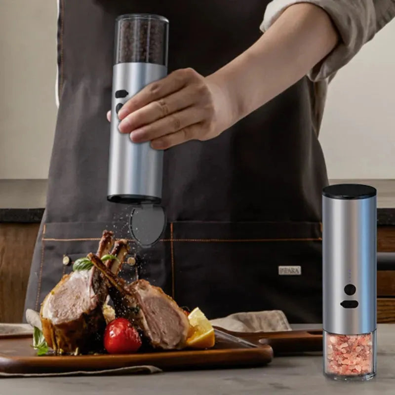 Electric Food Corn Soybean Salt And Pepper Grinder Mill Machine Rechargeable Electric Pepper And Salt Grinder Set With LED Kitchen Gadgets - Bellarte Enchanté Electric Food Corn Soybean Salt And Pepper Grinder Mill Machine Rechargeable Electric Pepper And Salt Grinder Set With LED Kitchen Gadgets